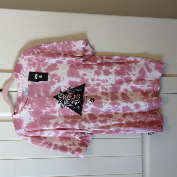 🔥Star Wars / Element Brand Yoda Pink and White Tie Dye T-shirt NWT - Picture 1 of 5